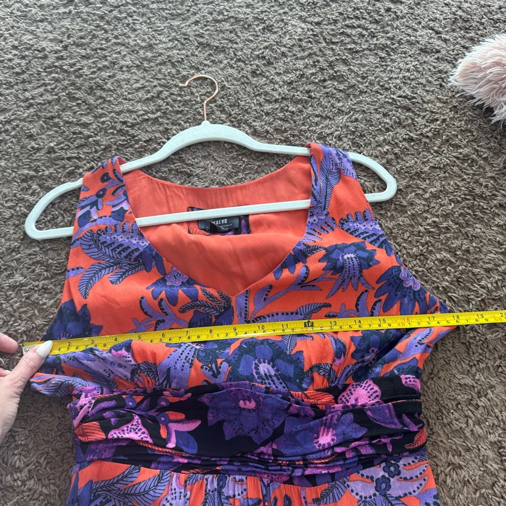 Anthropologie Maeve Macie Maxi Dress Floral Purple Orange Sleeveless 8 $168 - Picture 10 of 13